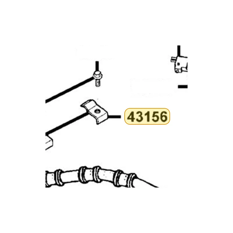 43156-KEBE-900 STAY RR BRAKE HOSE — diagram cutout