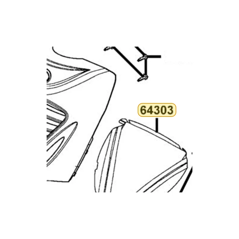64303-KHE7-900-N1S GRILL FR COVER — diagram cutout