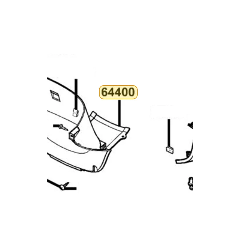 64400-KHD8-900-N1R COWL UNDER (Black) — diagram cutout