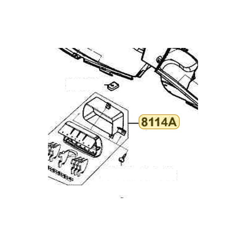 8114A-KHD8-900-N1R LOUVER ASSY L (Black) — diagram cutout