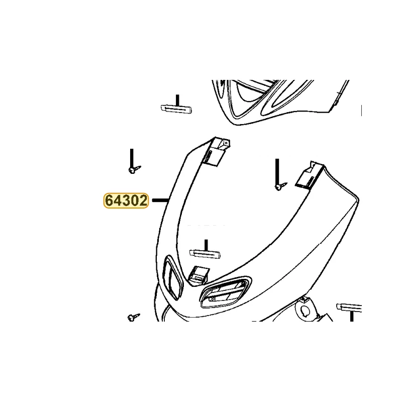 64302-KHD8-900-BAP MOLDING FR — diagram cutout