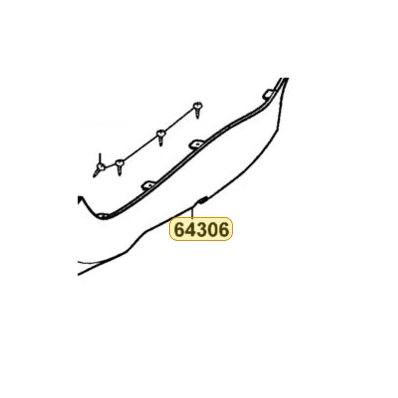64306-KHD8-900-NFP SKIRT L SIDE (Dark Gray Metallic) — diagram cutout