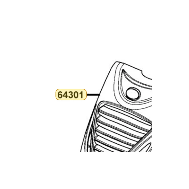 64301-KHE7-900-R1P COVER FR — diagram cutout