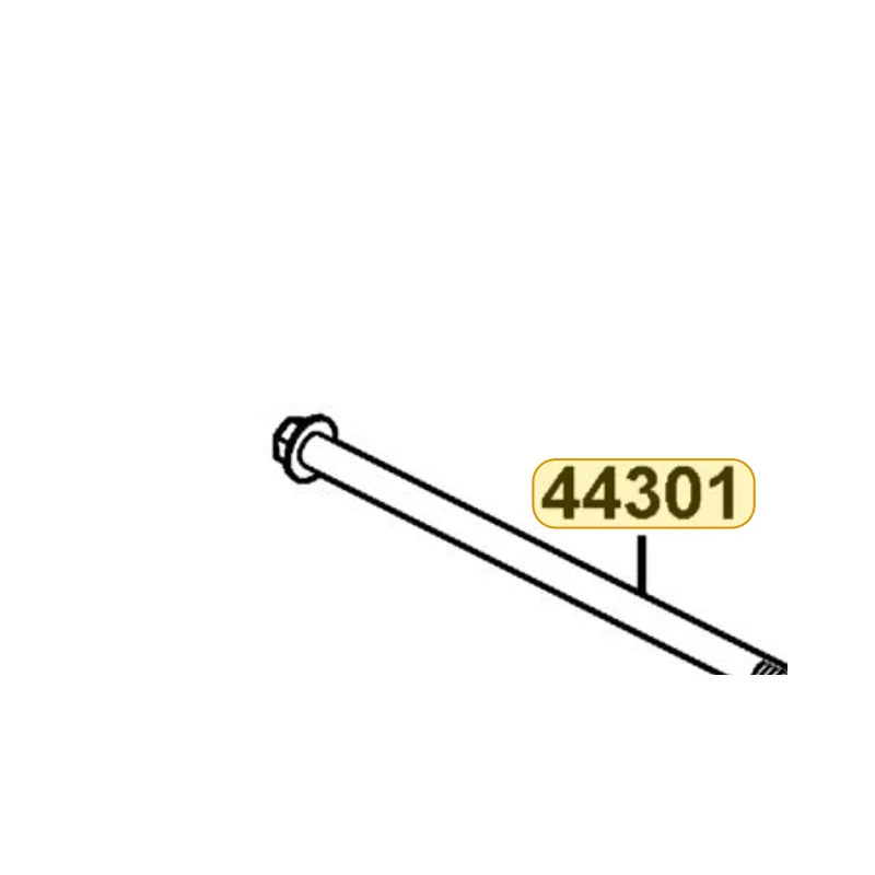 44301-KXCX-900 AXLE FR WHEEL M12*240MM — diagram cutout