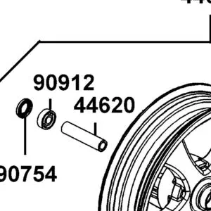 44620-KHD8-900 COLLAR FR AXLE DISTANCE — diagram cutout