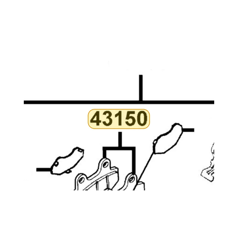 43150-KEBE-305 PAD COMP — diagram cutout