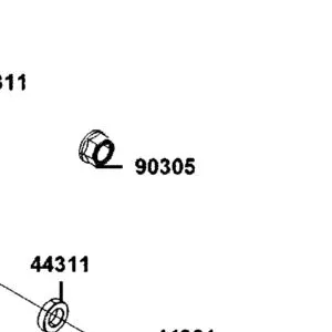 90305-KFW6-900 NUT U FLANGE 16MM (B) — diagram cutout