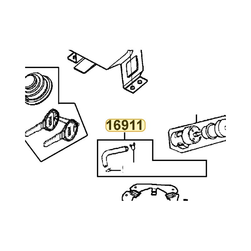 16911-KEBE-MY0 TUBE ASSY STRAINER TO TANK — diagram cutout