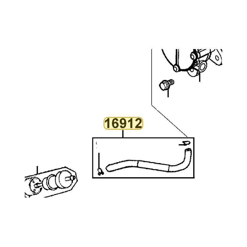 16912-KEBE-MY0 TUBE ASSY STRAINER - FUEL PUMP — diagram cutout