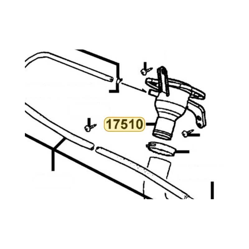 17510-KHD8-900 PIPE ASSY FUEL FILLER — diagram cutout