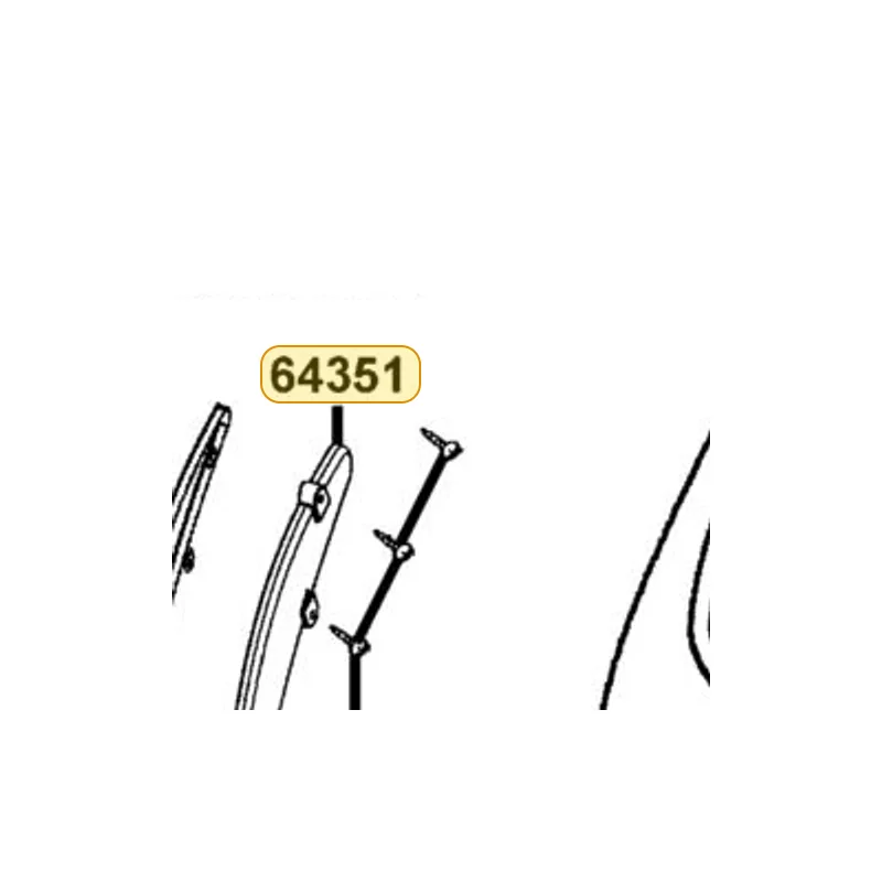 64351-KHD8-900-N1R COVER R GRILL (Black) — diagram cutout