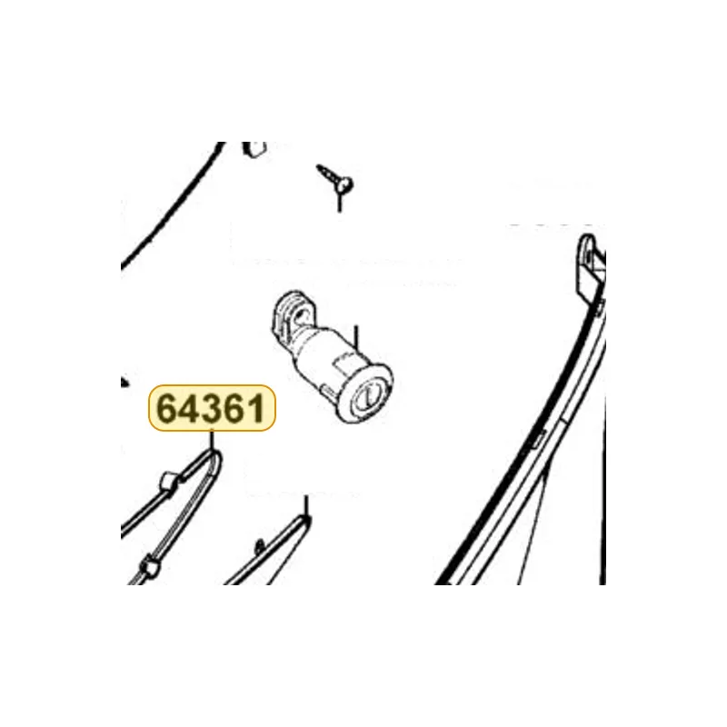 64361-KHD8-900-N1R COVER L GRILL (Black) — diagram cutout