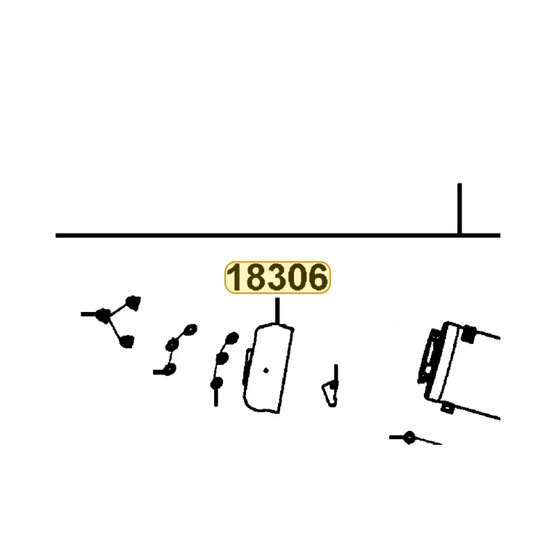 18306-KHD8-900 TAIL CAP MUFFLER — diagram cutout