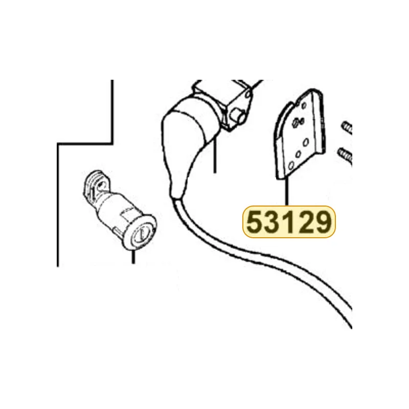 53129-KHE7-900 PLATE HNDL LOCK — diagram cutout
