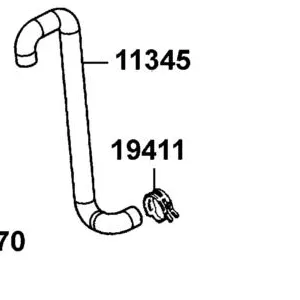 19411-KNBN-900 CLIP HOSE — diagram cutout