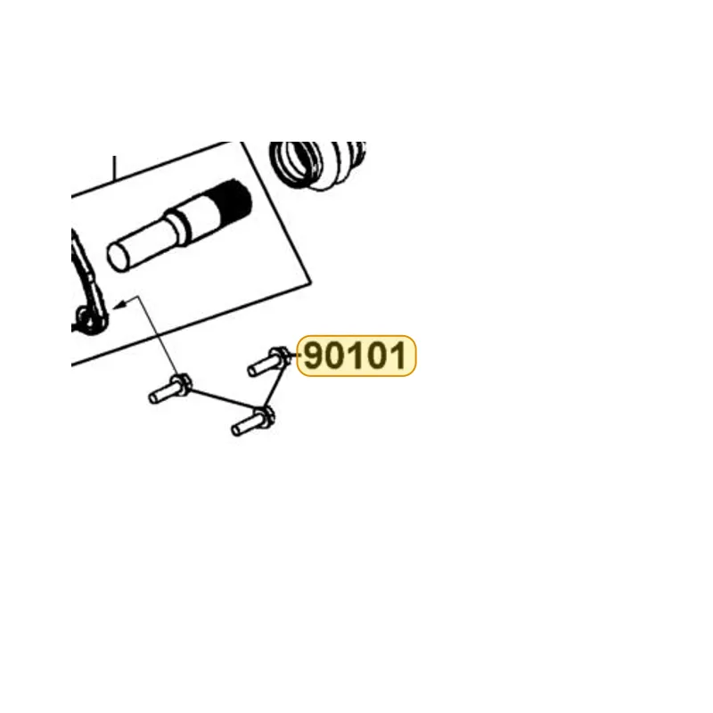 90101-KEBE-900 BOLT FLANGE 10*25 — diagram cutout