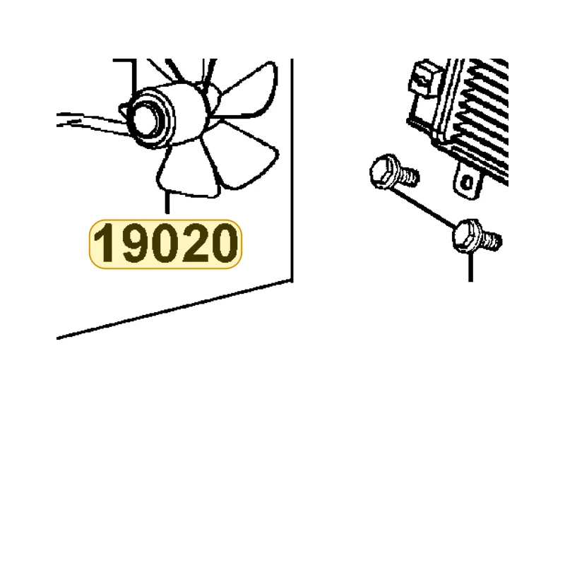 19020-KHD8-900 FAN COOLING — diagram cutout