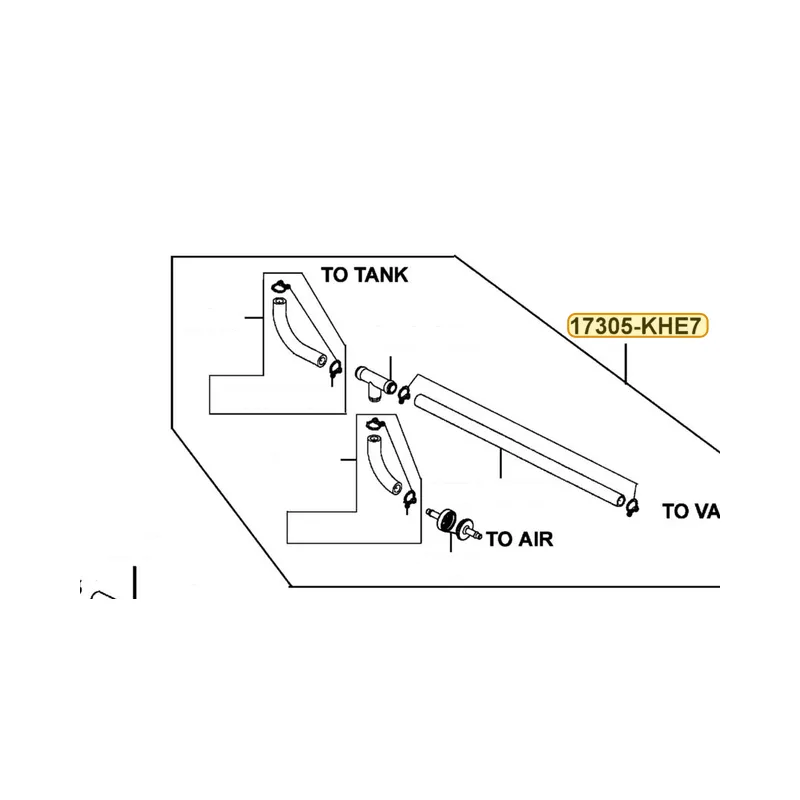 17305-KHE7-M30 TUBE ASSY TANK-VAPOR CONTROL VALVE — diagram cutout