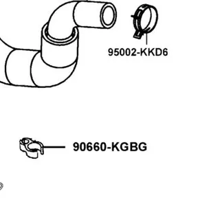 90660-KGBG-900-H4R CLAMP TUBE (Medium Gray) — diagram cutout