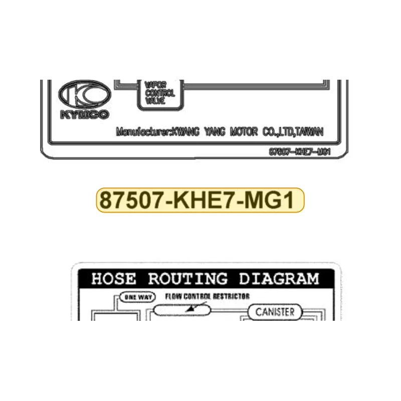 87507-KHE7-MG1-T01 MARK OF CANISTER L/O — diagram cutout