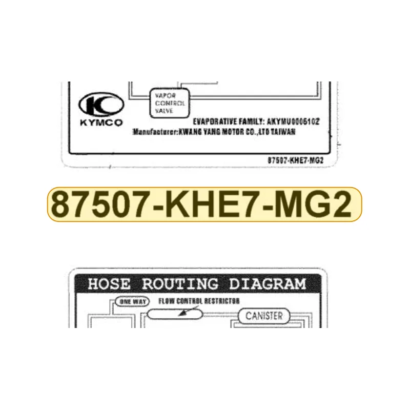 87507-KHE7-MG2-T01 MARK OF CANISTER L/O — diagram cutout