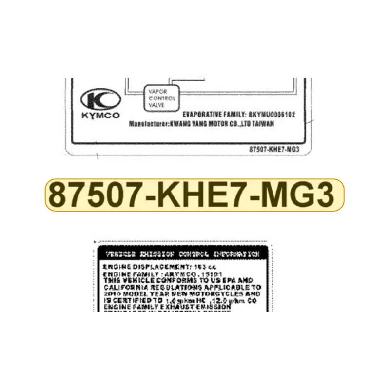 87507-KHE7-MG3-T01 MARK OF CANISTER L/O — diagram cutout