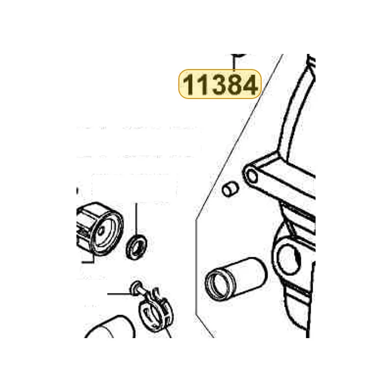 11384-KHE7-900 CLAMPER A RR BRK HOSE — diagram cutout