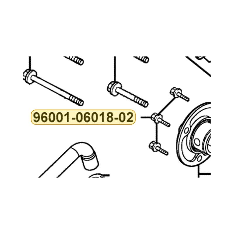 96001-06018-02 BOLT FLANGE SH 6*18 — diagram cutout