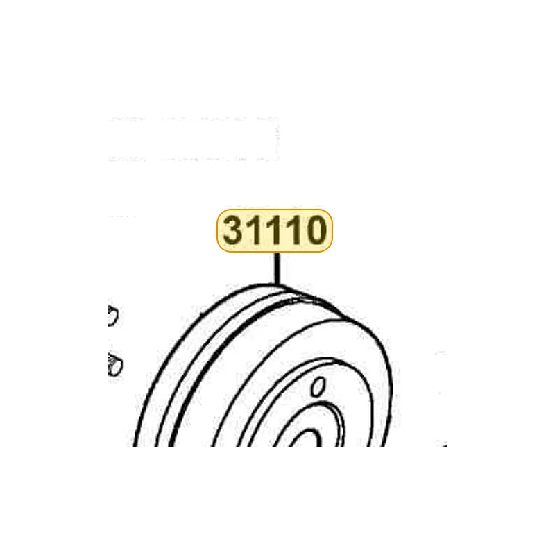 31110-KHE7-90A FLYWHEEL COMP (D406) — diagram cutout