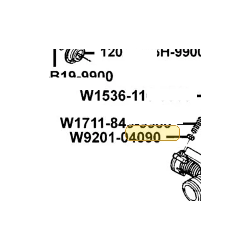W9201-04090 WASHER — diagram cutout