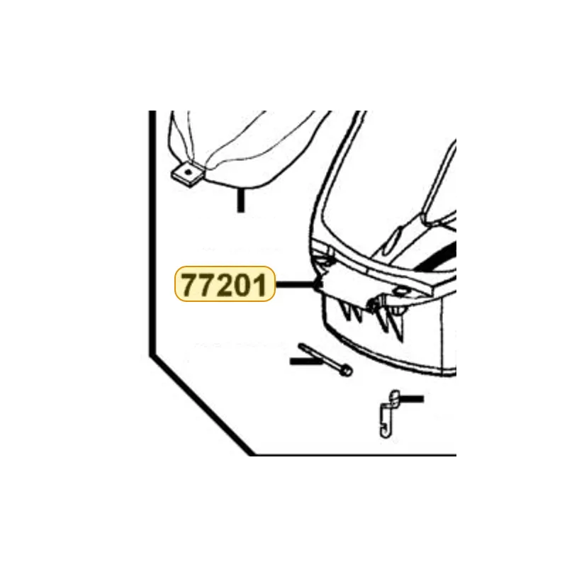 77201-KUDU-900 HINGE SEAT — diagram cutout