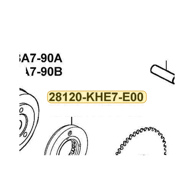 28120-KHE7-E00 ONE WAY CLUTCH STARTER ASSY — diagram cutout
