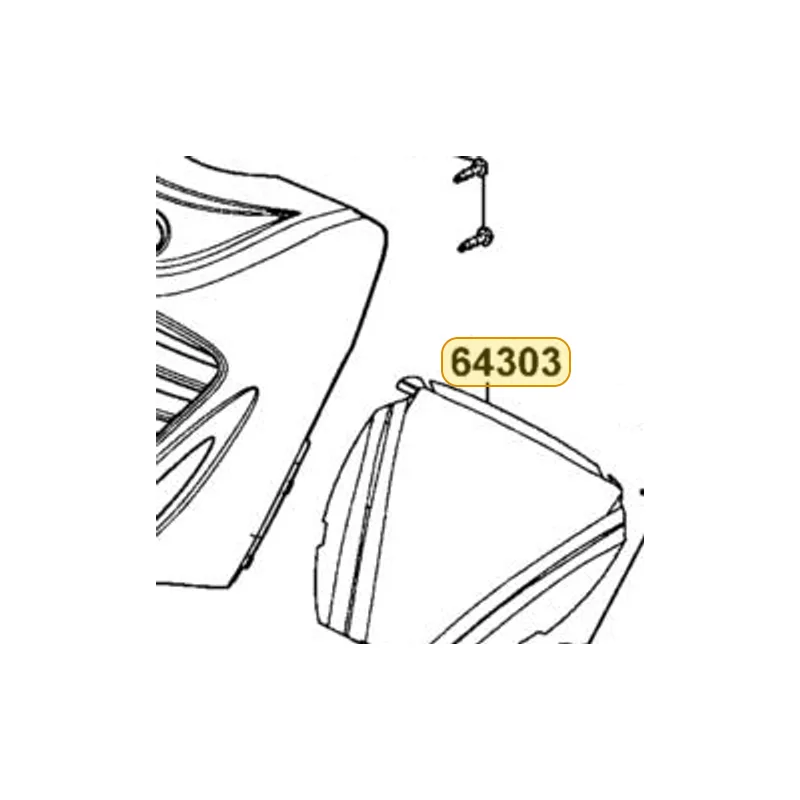 64303-KHE7-900 GRILL FR COVER — diagram cutout