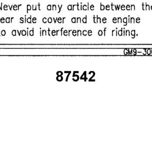 87542-GAR1-E00-T01 MARK MAINT CAUTION — diagram cutout