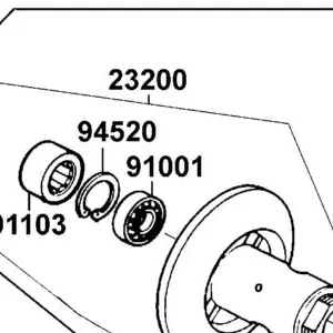 91001-GGA7-70A BRG RADIAL BALL 6901U — diagram cutout
