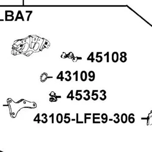 43109-MCA3-007 DUST SEAL — diagram cutout