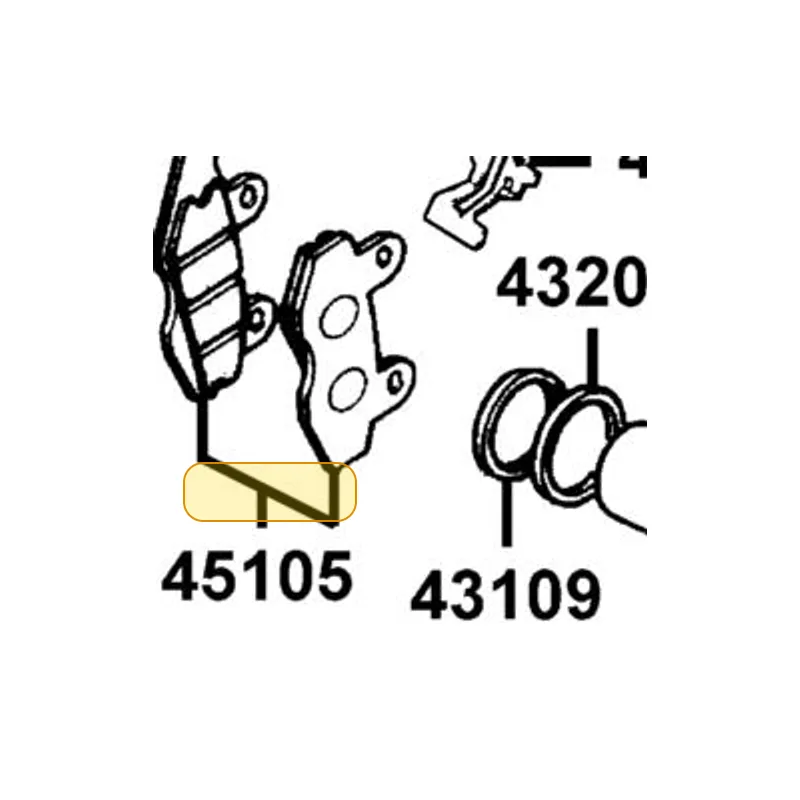 45100-KXCX-E00-NJA CALIPER ASSY FR L (Silver) — diagram cutout