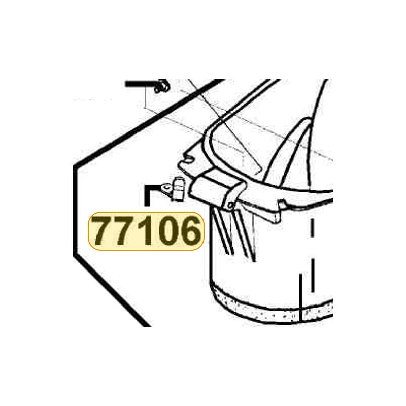 77106-KEB7-900 HOOK HELMENT — diagram cutout
