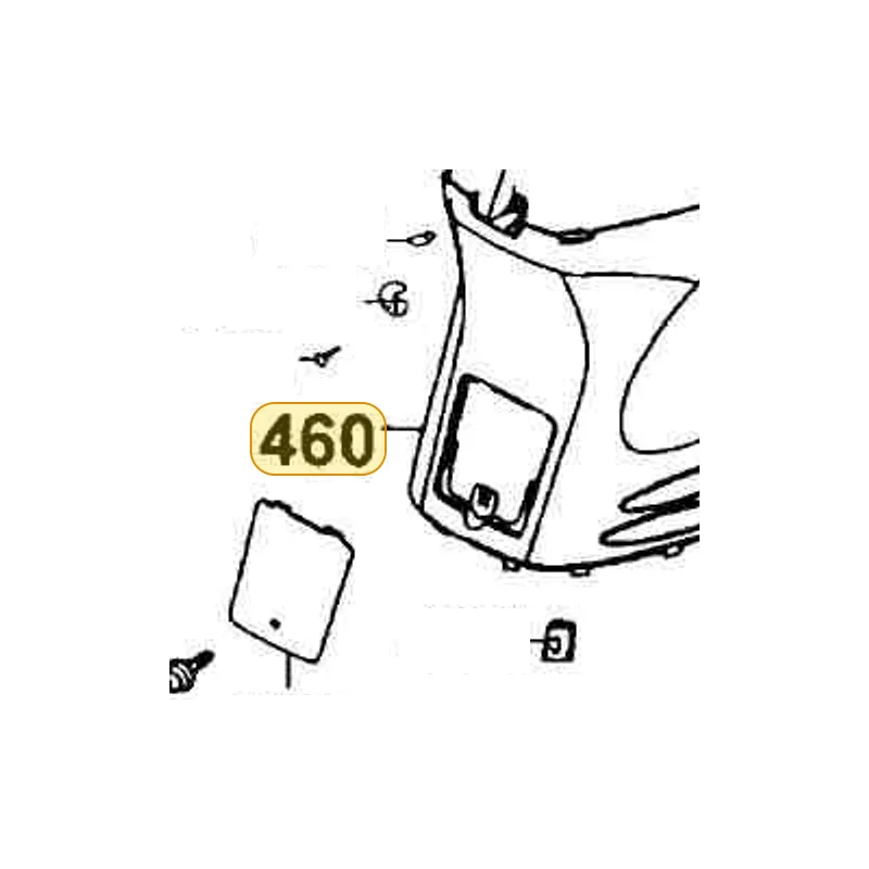 80151-KEB7-900-N1R COVER CENTER (Black) — diagram cutout