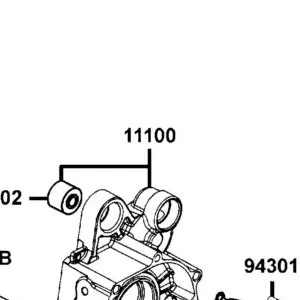 11100-LEA2-305 CRANK CASE SET R — diagram cutout