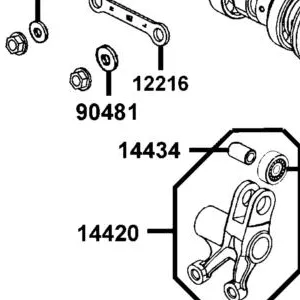 14434-LEB1-900 PIN ROCKER ARM — diagram cutout