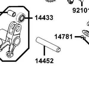 14452-LKC6-900 SHAFT EXH ROCKER ARM — diagram cutout