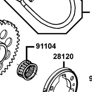 91104-LEA1-900 "BRG NEEDLE 28X33X14" — diagram cutout