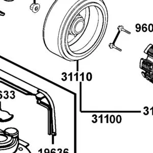 31110-LEA1-90B FLYWHEEL COMP (D406) — diagram cutout