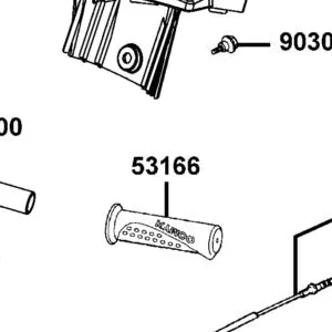 53166-GBW2-001-N1R GRIP L HANDLE (Black) — diagram cutout