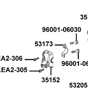 53173-LEA2-900 HOLDER MASTER CYLINDER. — diagram cutout