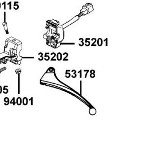 53178-LEA2-900-M5A LEVER L STRG HANDLE — diagram cutout