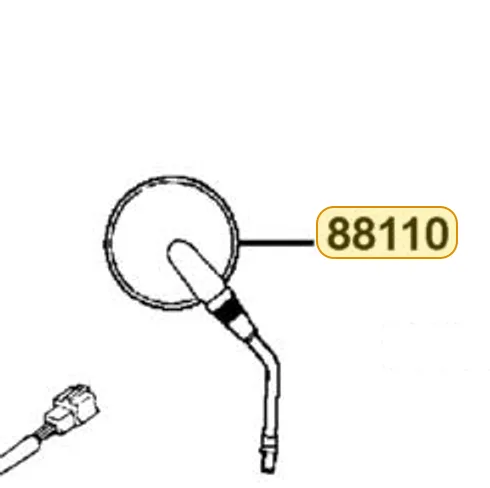 88110-LGF3-M30 Mirror Assembly Right Back — diagram cutout