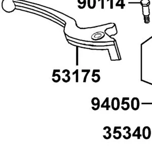 53175-LEA2-910-M3A LEVER R STRG HANDLE — diagram cutout