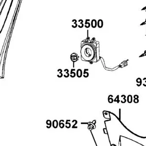 33505-LEA2-900 COVER ..K-LOGO — diagram cutout